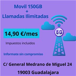 FINETWORK LINEA MOVIL 150GB + LLAMADAS ILIMITADAS