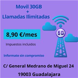 FINETWORK LINEA MOVIL 30GB + LLAMADAS ILIMITADAS