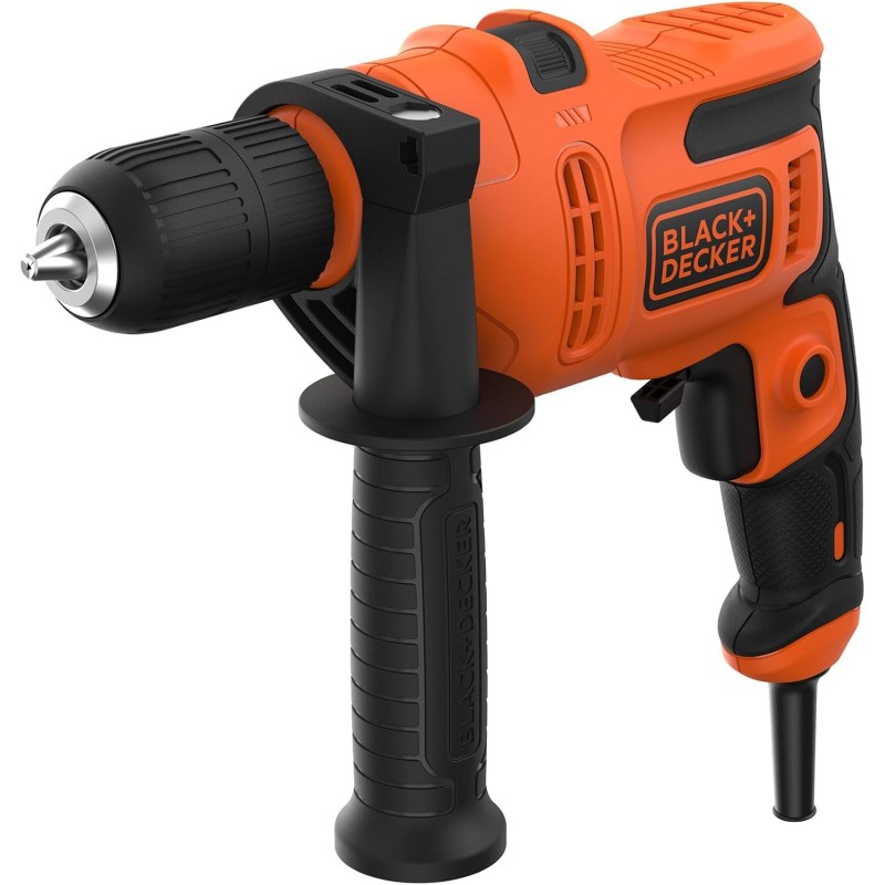 BLACK+DECKER Taladro percutor eléctrico 500W, potente 0-32.300 BPM