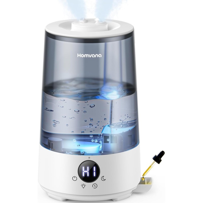 Homvana Humidificador Bebes Mocos y Tos, 3.6L Cool Mist Silencioso