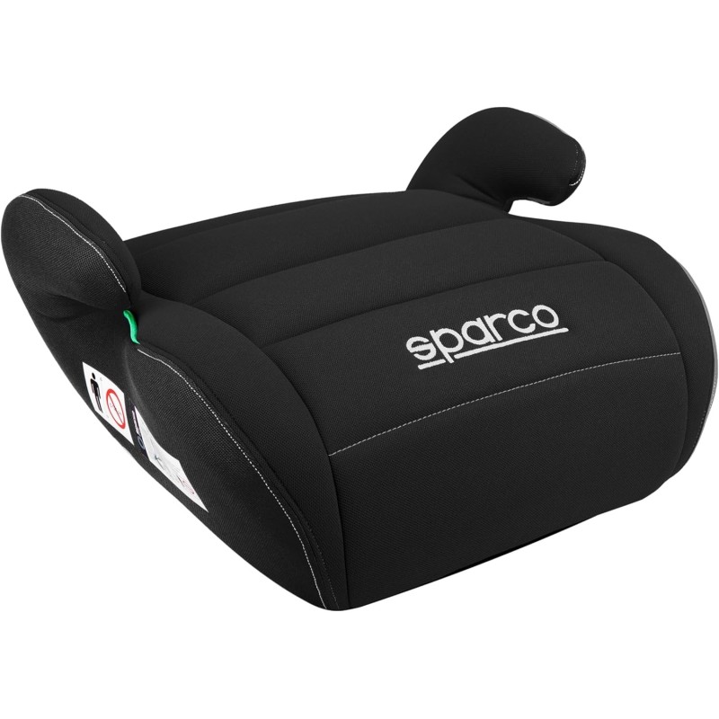 Sparco Alzador Infantil de Asiento de Coche Negro