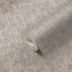 Papel pintado de tela no tejida con aspecto de lino grueso, 10,05 m x 0,53 m