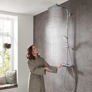 hansgrohe Crometta E - sistema de ducha ahorro de agua (EcoSmart)