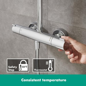 hansgrohe Crometta E - sistema de ducha ahorro de agua (EcoSmart)