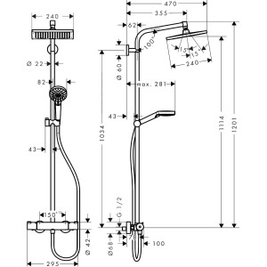 hansgrohe Crometta E - sistema de ducha ahorro de agua (EcoSmart)