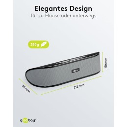 Altavoces, PC/portátil, USB, barra de sonido .  6 W . Goobay 95041