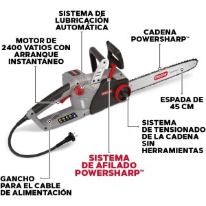 Oregon Motosierra Eléctrica con Cable 2400W, Espada 45cm