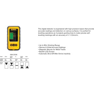 DeWalt DE0892-XJ Receptor/detector láser para DW08