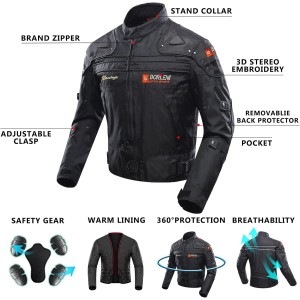 BORLENI Chaqueta de moto a prueba de viento Talla-L