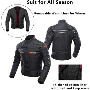 BORLENI Chaqueta de moto a prueba de viento Talla-L