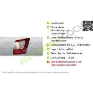 Valeo Piloto posterior, Tecnología halógena 44448