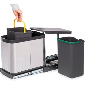 EMUCA - Contenedores de reciclaje Recycle Inox para cocina