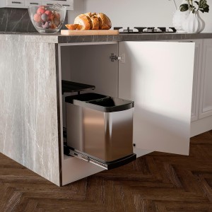 EMUCA - Contenedores de reciclaje Recycle Inox para cocina
