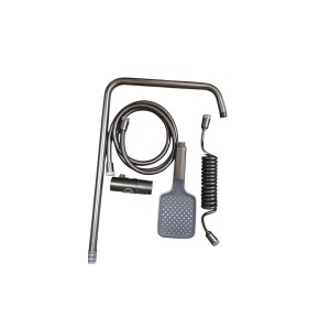 INEX EUROPA Columna Ducha Negro Gris Titanio con Cabezal Cuadrado