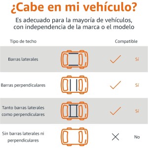 Amazon Basics Cofre de Techo Blando para Coche, 425L, Impermeable