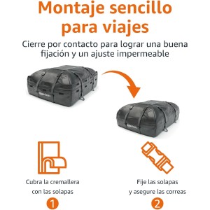 Amazon Basics Cofre de Techo Blando para Coche, 425L, Impermeable