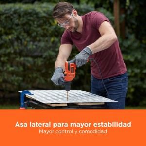 BLACK+DECKER Taladro percutor eléctrico 500W, potente 0-32.300 BPM