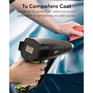 goobay Pistola de aire caliente 1500 W con pantalla LCD