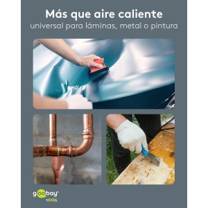 goobay Pistola de aire caliente 1500 W con pantalla LCD
