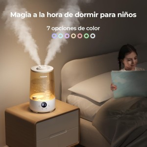 Homvana Humidificador Bebes Mocos y Tos, 3.6L Cool Mist Silencioso
