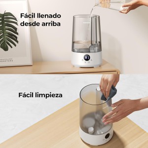 Homvana Humidificador Bebes Mocos y Tos, 3.6L Cool Mist Silencioso