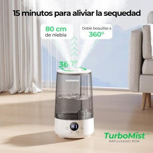 Homvana Humidificador Bebes Mocos y Tos, 3.6L Cool Mist Silencioso
