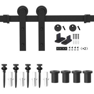 WINSOON 5FT/152CM Puerta Corredera Kit Herrajes Puertas Correderas
