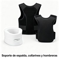 Soporte de espalda, collarines y hombreras