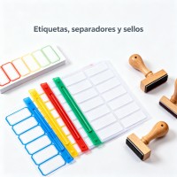 Etiquetas, separadores y sellos