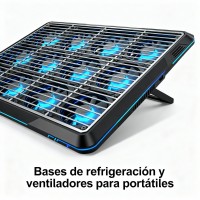 Bases de refrigeración y ventiladores para portátiles