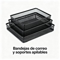 Bandejas de correo y soportes apilables