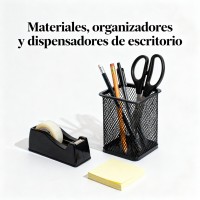Materiales, organizadores y dispensadores de escritorio
