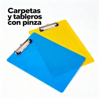 Carpetas y tableros con pinza