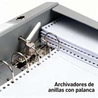 Archivadores de anillas con palanca