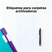 Etiquetas para carpetas archivadoras